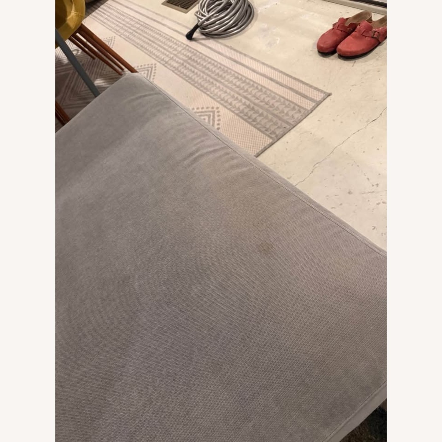 West Elm Andes Dark Gray Ottoman - image-4