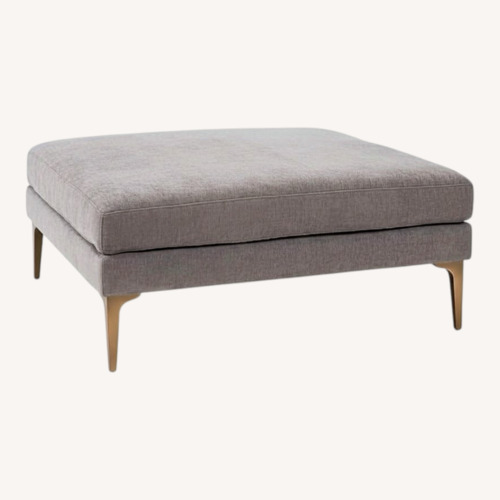Used West Elm Andes Dark Gray Ottoman for sale on AptDeco