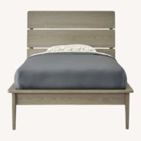 Crate & Kids Wrightwood Light Gray Wood Twin Bed