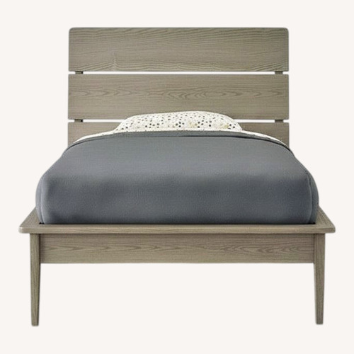 Used Crate & Kids Wrightwood Light Gray Wood Twin Bed for sale on AptDeco