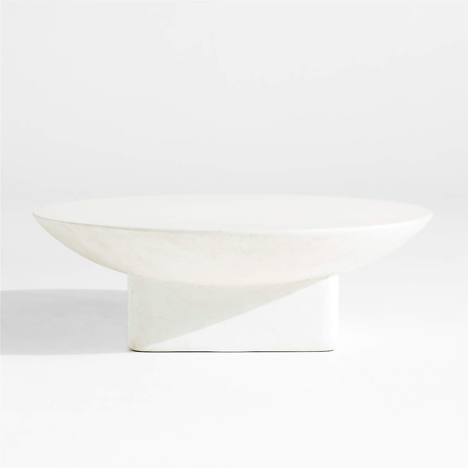 Crate & Barrel White Sayulita Ivory Concrete Table - image-10