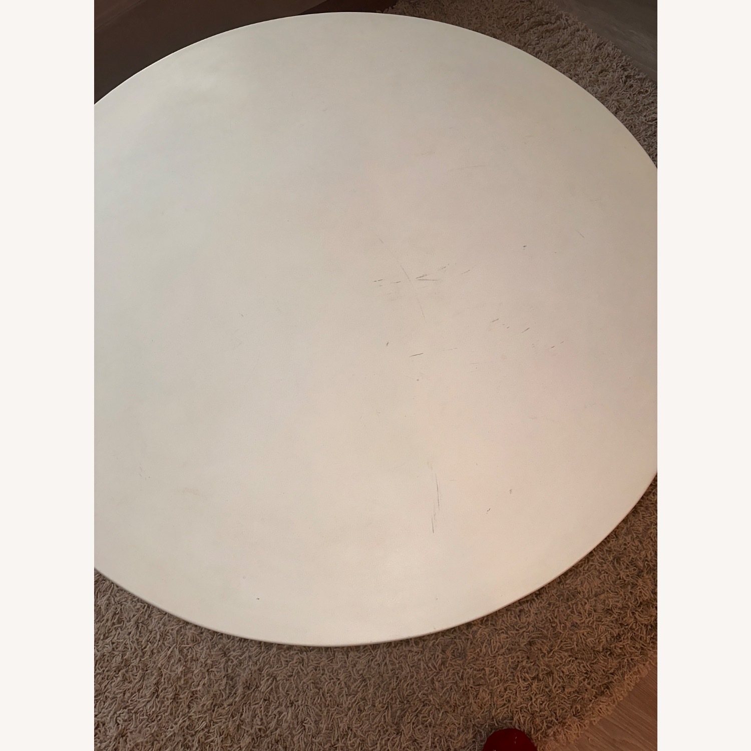 Crate & Barrel White Sayulita Ivory Concrete Table - image-6