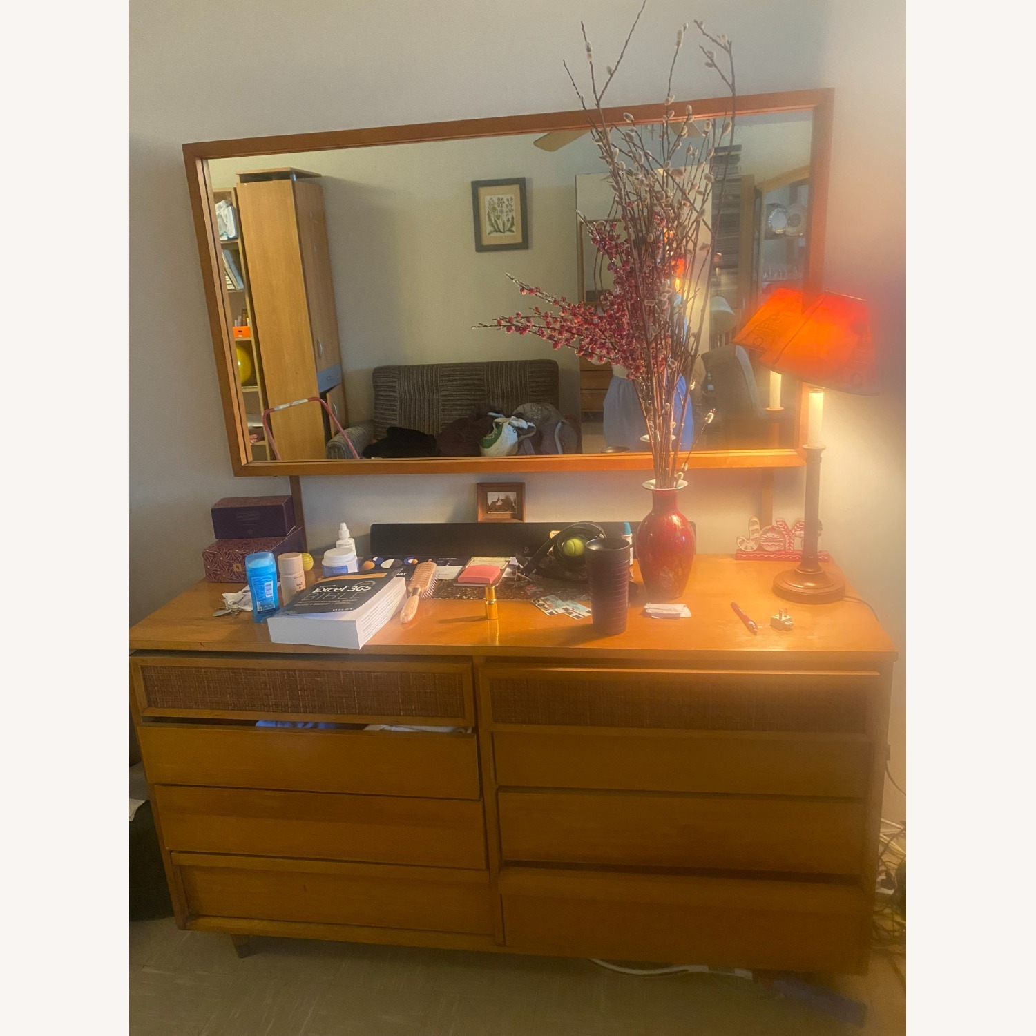 Vintage Dresser With a Mirror - image-3