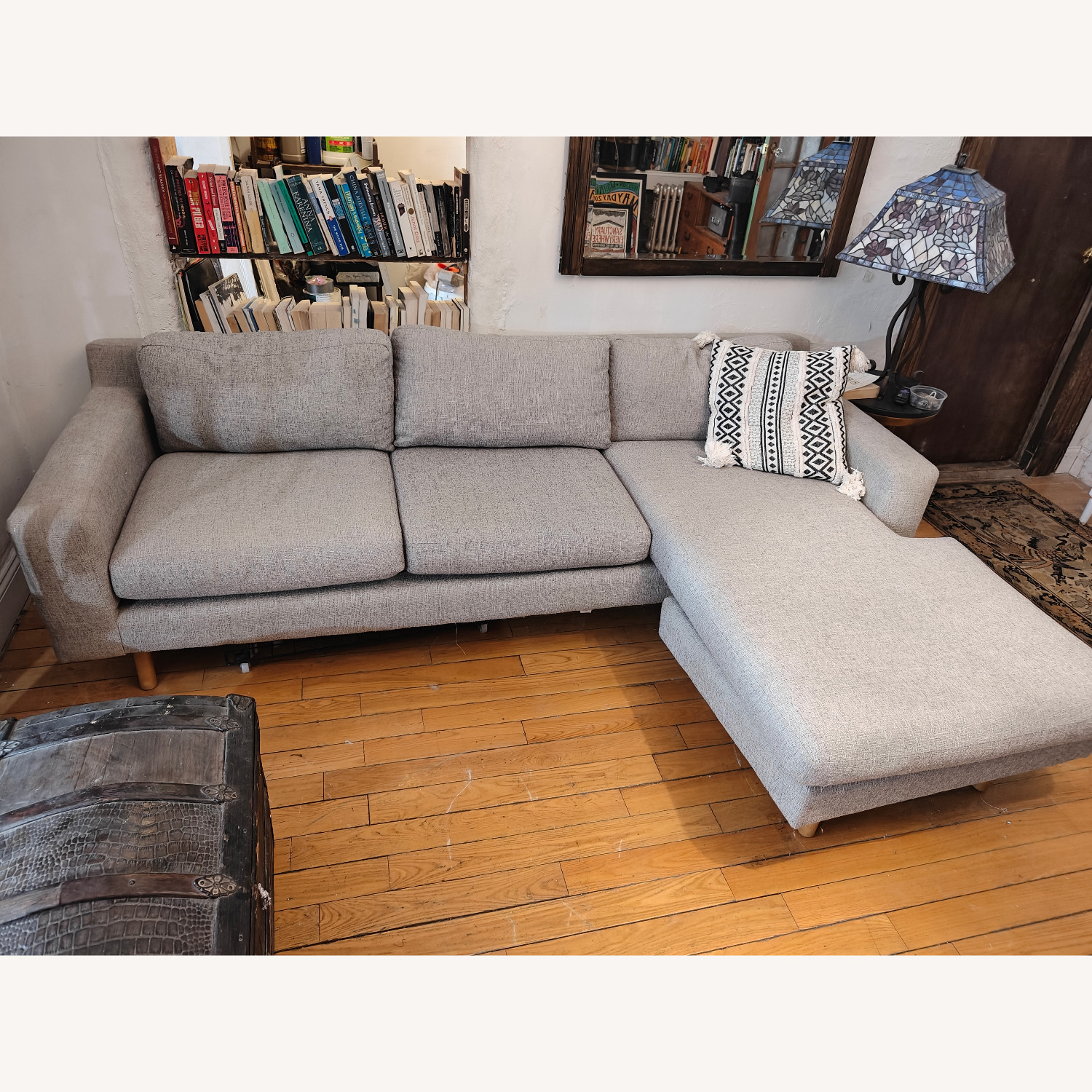 West Elm Eddy Light Gray 2 Piece Sectional - image-2