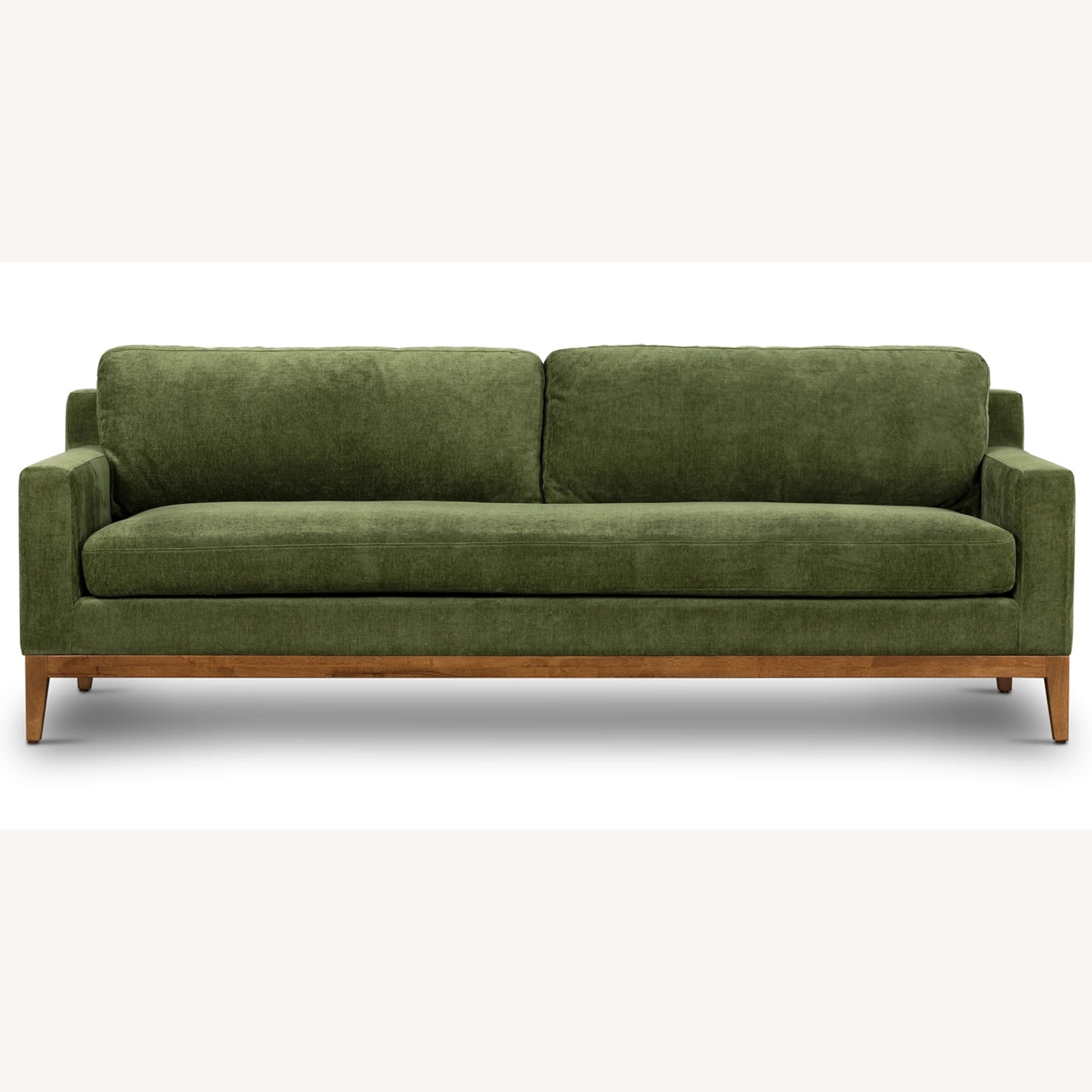 Poly and Bark Zyon Green Velvet 3+ Seater Sofa - image-5