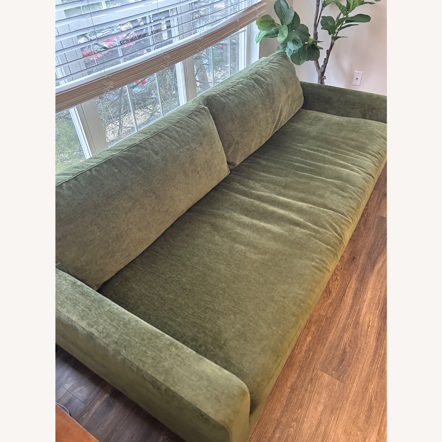 Poly and Bark Zyon Green Velvet 3+ Seater Sofa - image-3