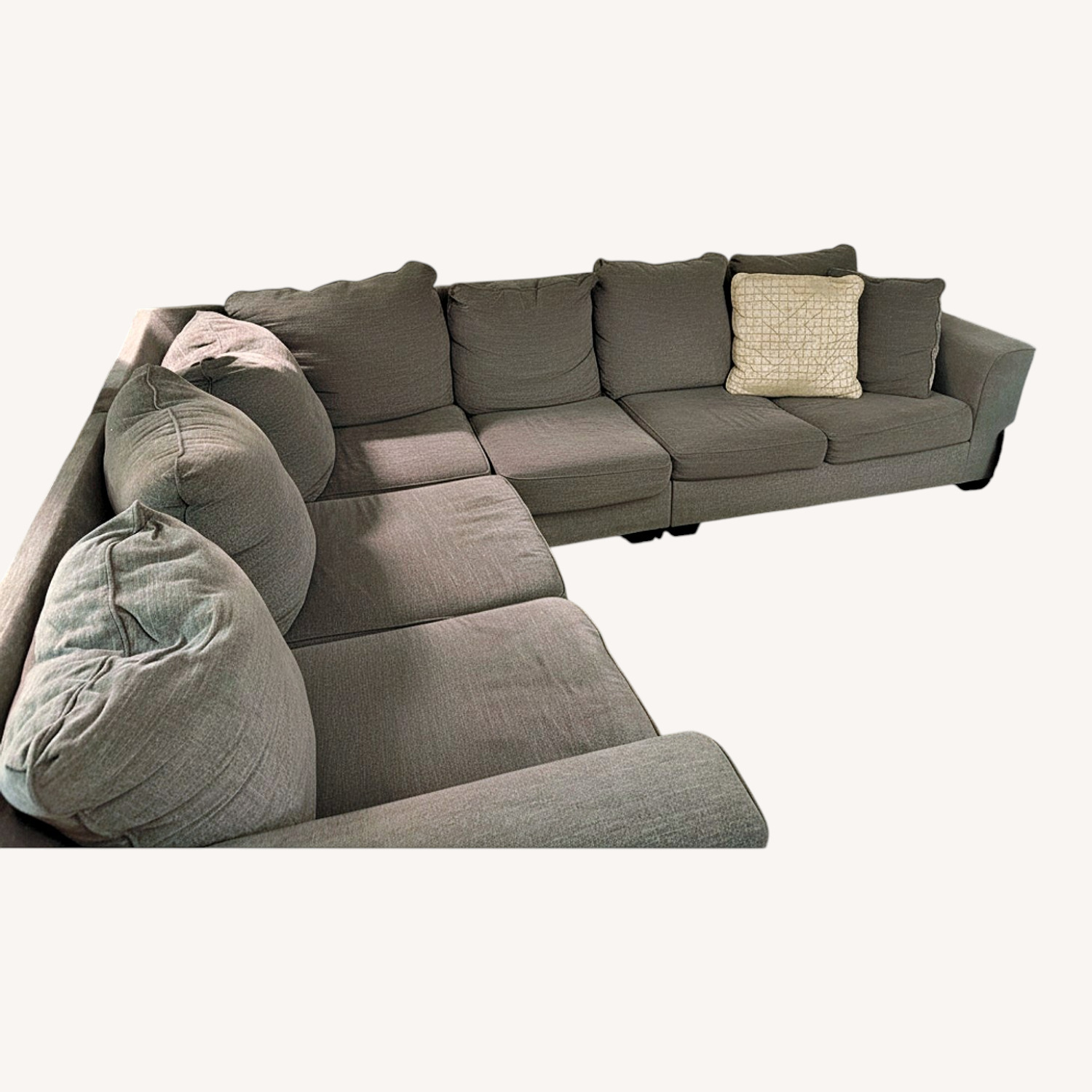 Light Gray Fabric 2 Piece Sectional - image-0