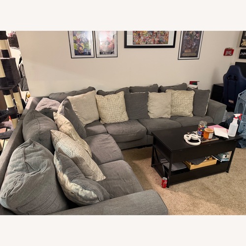 Used Light Gray Fabric 2 Piece Sectional for sale on AptDeco