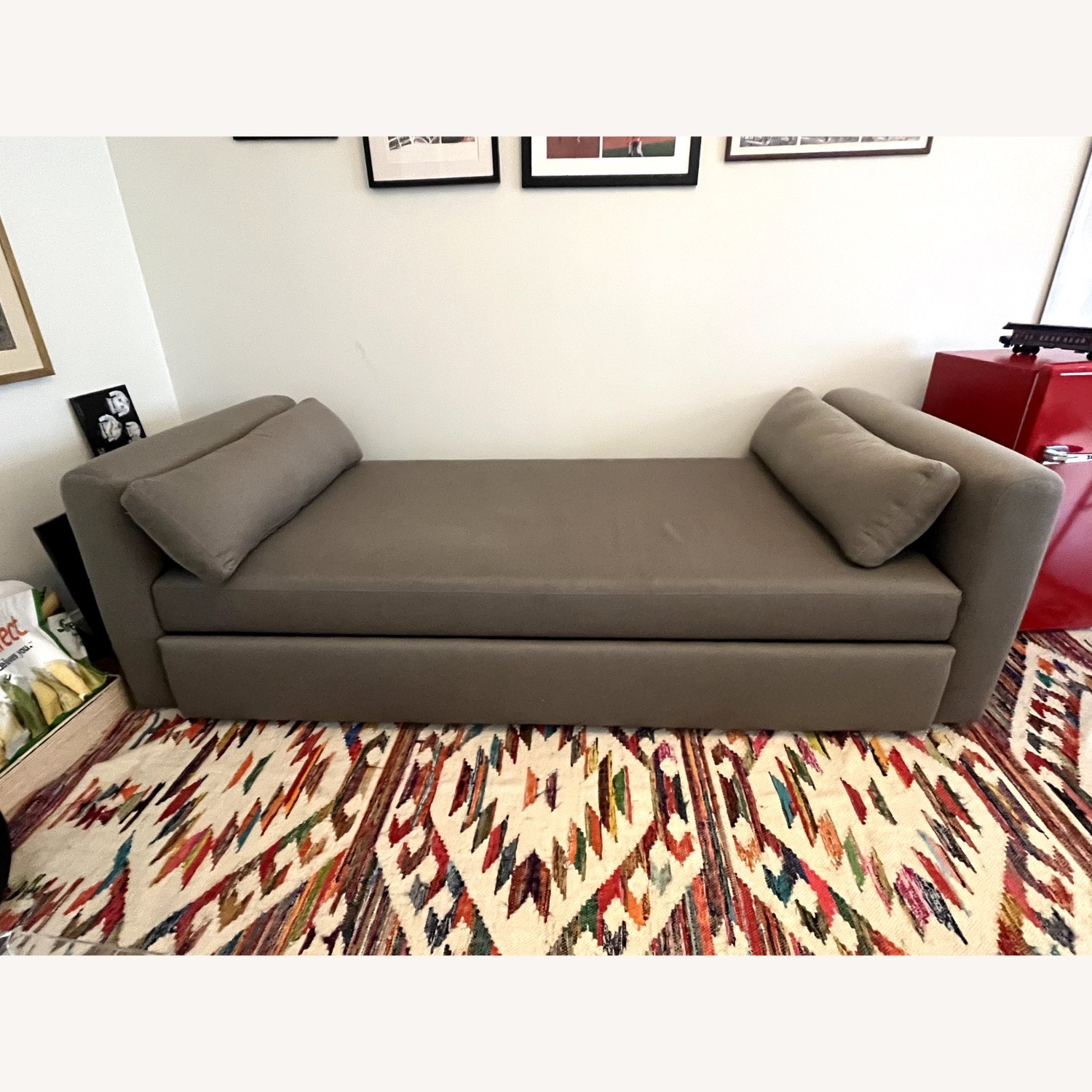 Room & Board Gray Fabric Chaise Lounge - image-1