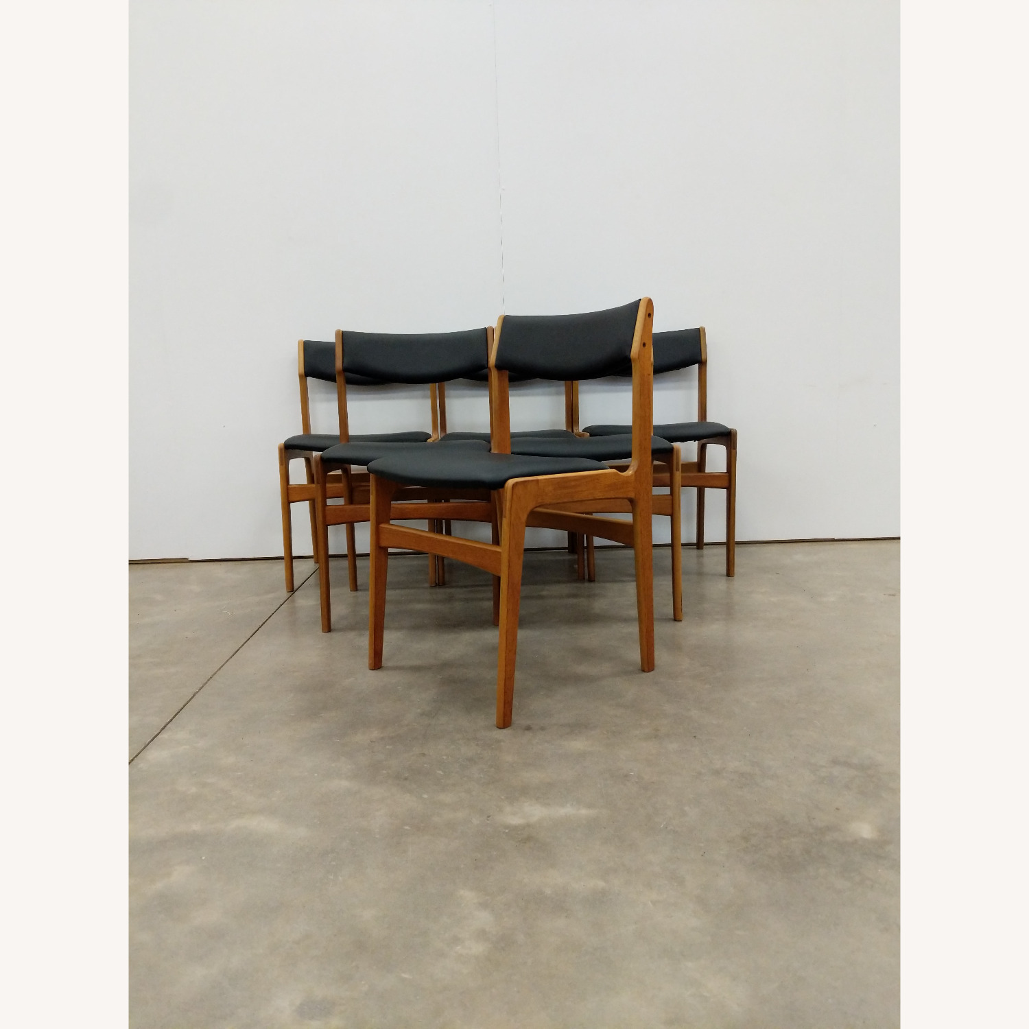 6 Vintage Danish Modern Dining Chairs by Erik Buch - image-1