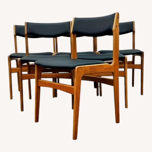 Used 6 Vintage Danish Modern Dining Chairs by Erik Buch for sale on AptDeco