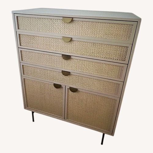 Used Nathan James Natural Rattan & Wood Dresser for sale on AptDeco