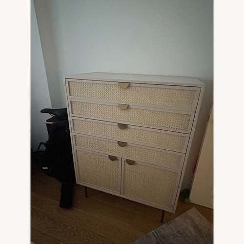 Used Nathan James Natural Rattan & Wood Dresser for sale on AptDeco