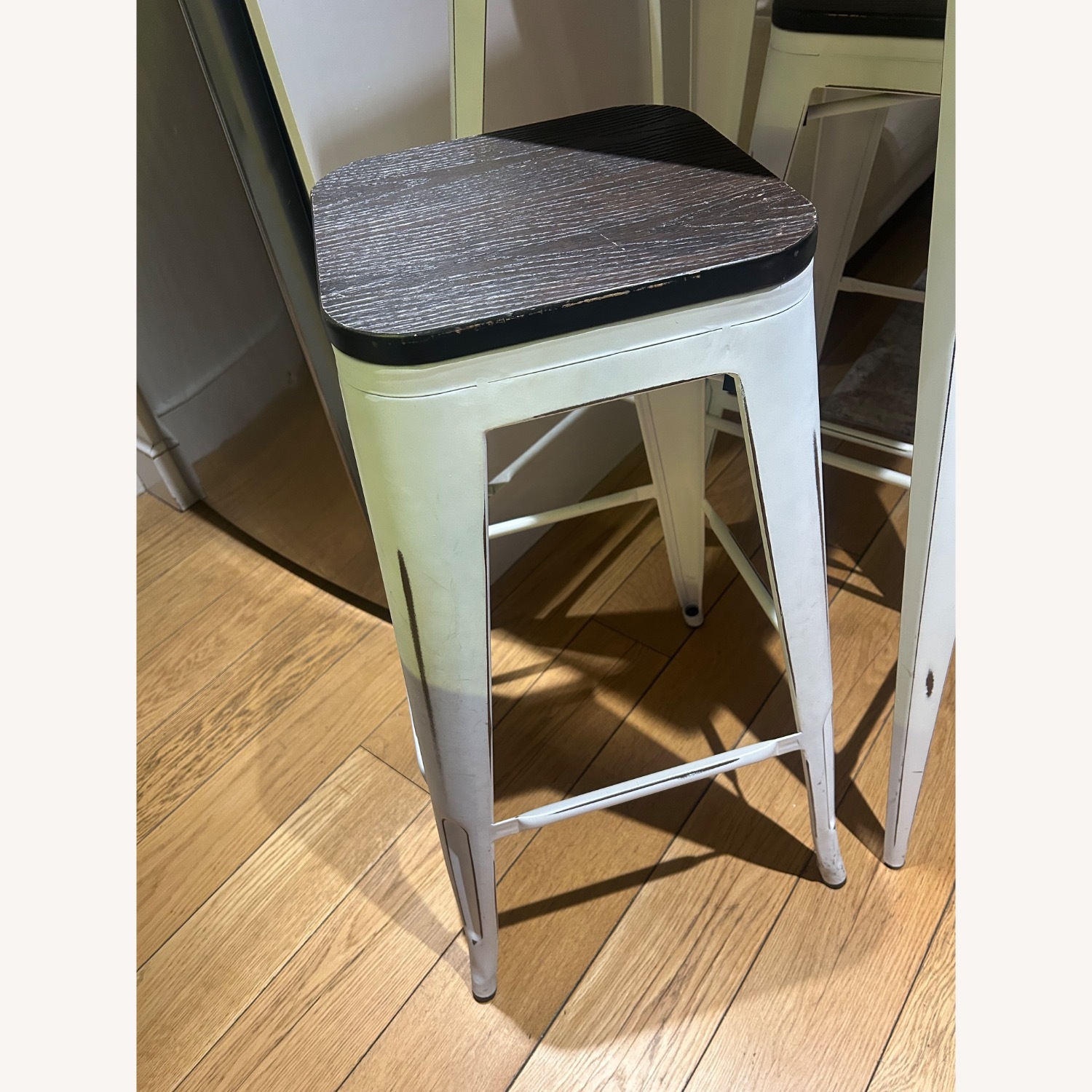 Dark Brown Metal/Wood Dining Set - image-3