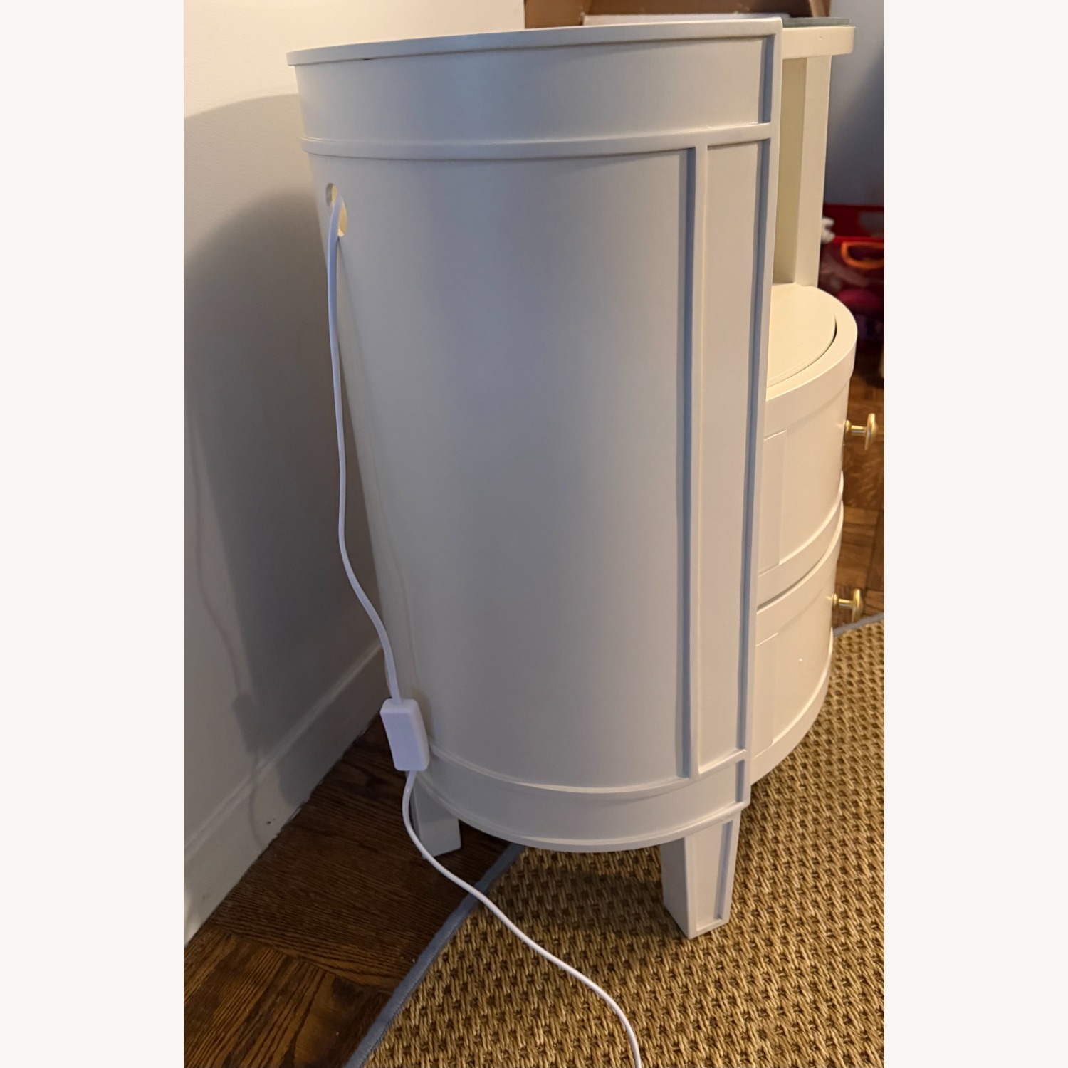 2-Drawer Nightstand with LED Light - image-3