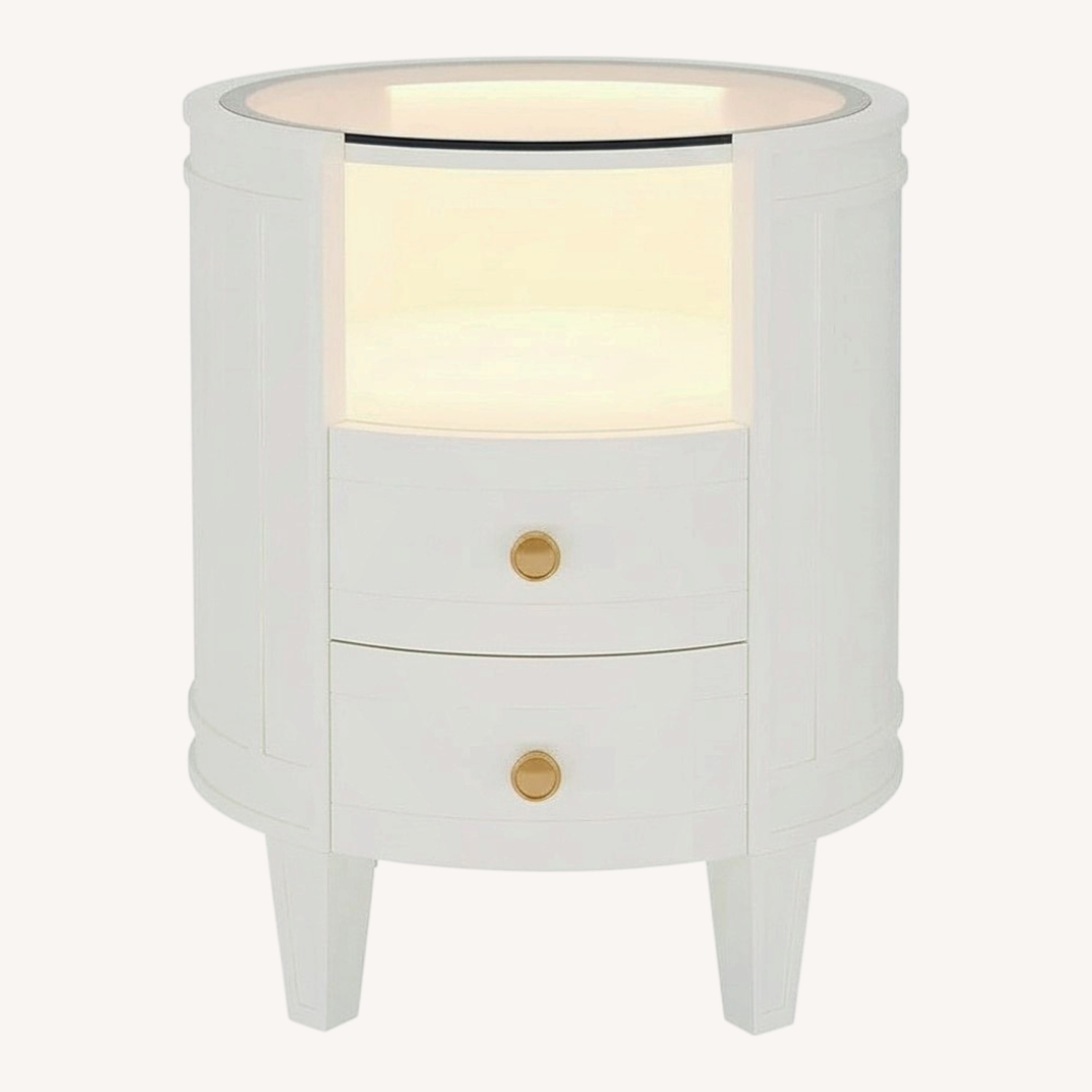 2-Drawer Nightstand with LED Light - image-0