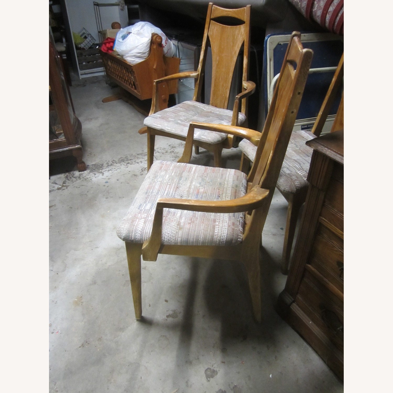 Vintage/Antique Finds Natural Wood Dining Chairs - image-4