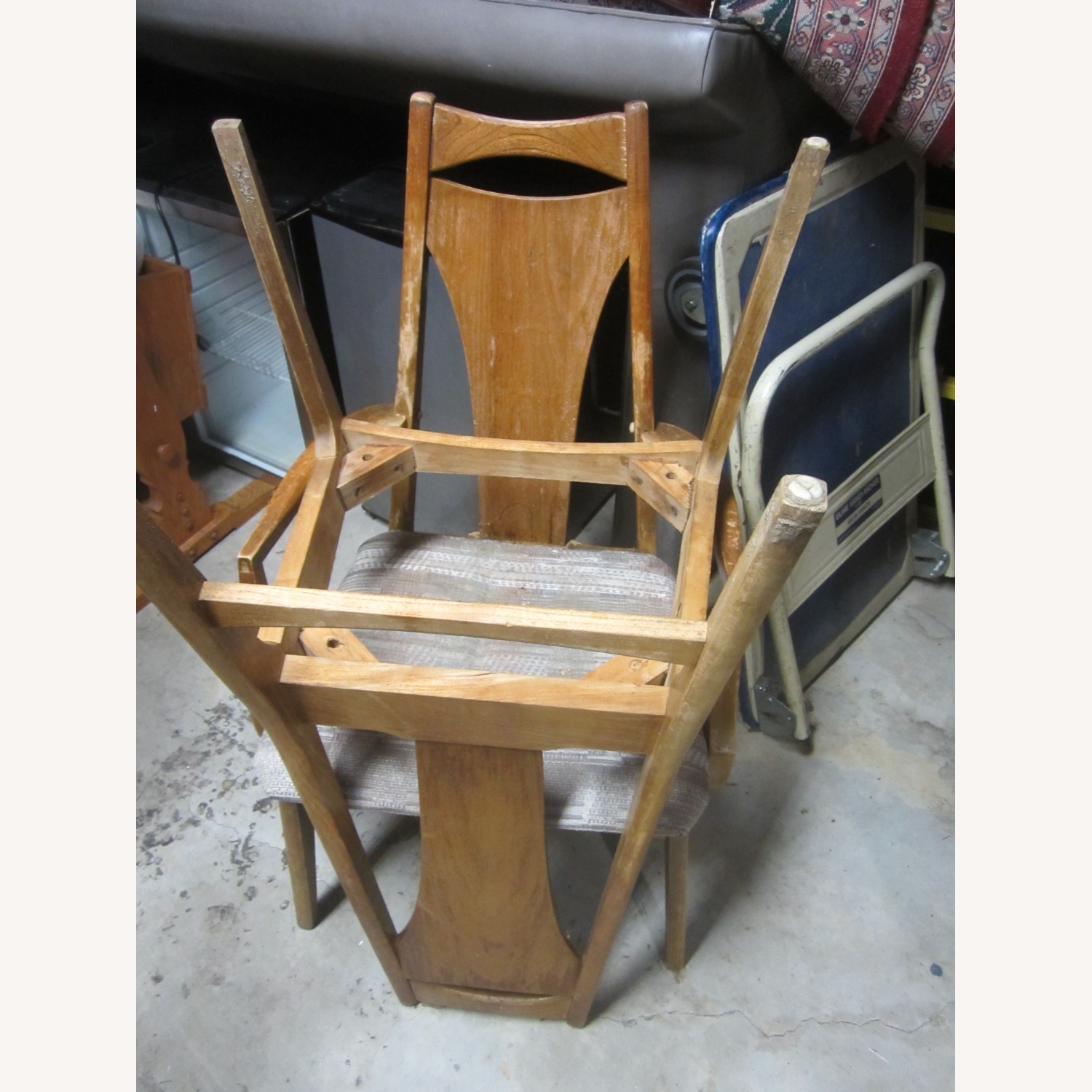 Vintage/Antique Finds Natural Wood Dining Chairs - image-12