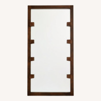 Crate & Barrel Stilt Dark Brown Wood Floor Mirror 44"x81"