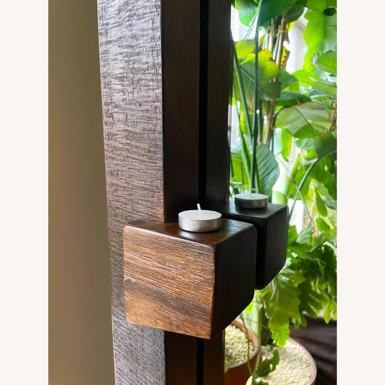 Crate & Barrel Stilt Dark Brown Wood Floor Mirror 44"x81" - image-5