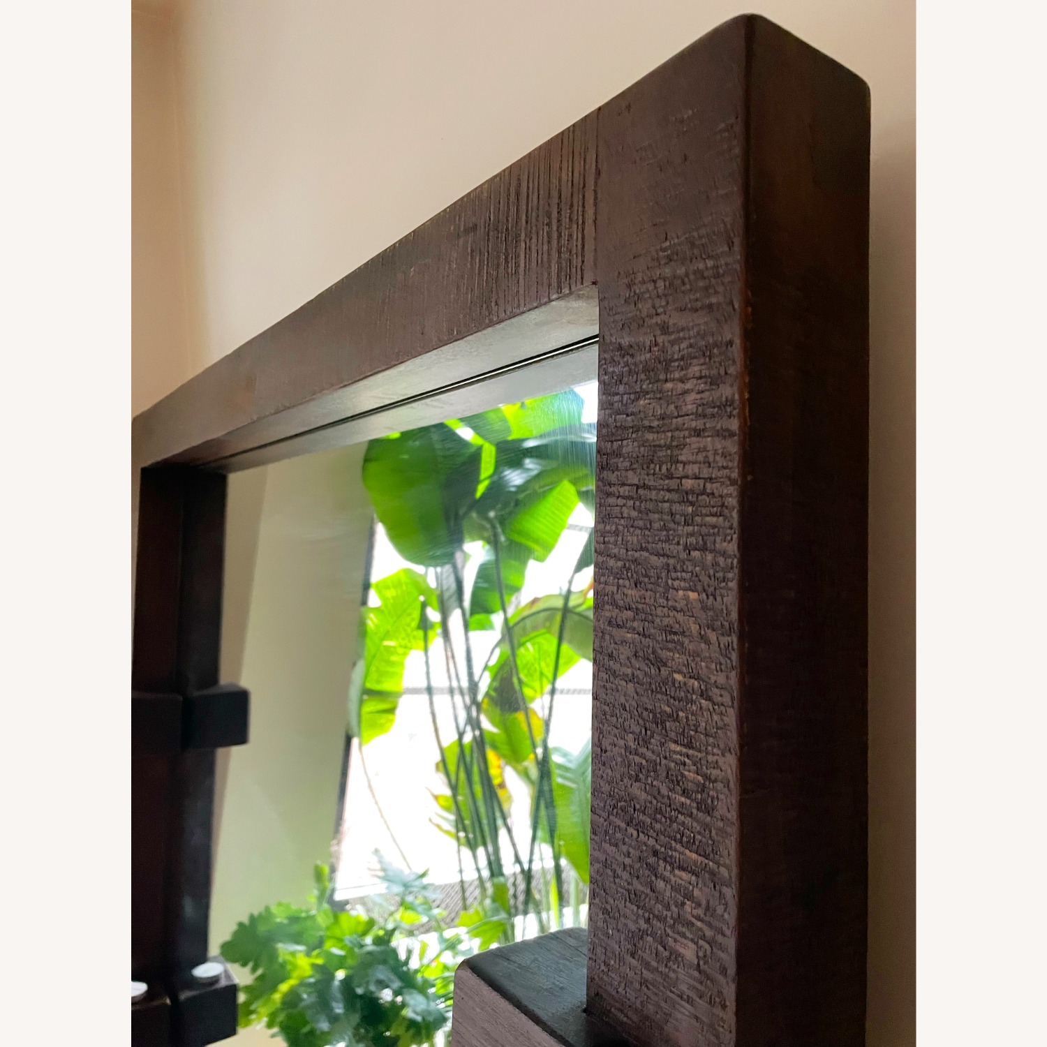 Crate & Barrel Stilt Dark Brown Wood Floor Mirror 44"x81" - image-7