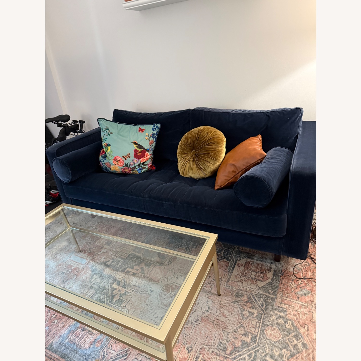 Article Sven Blue Velvet 2 Seater Sofa - image-1