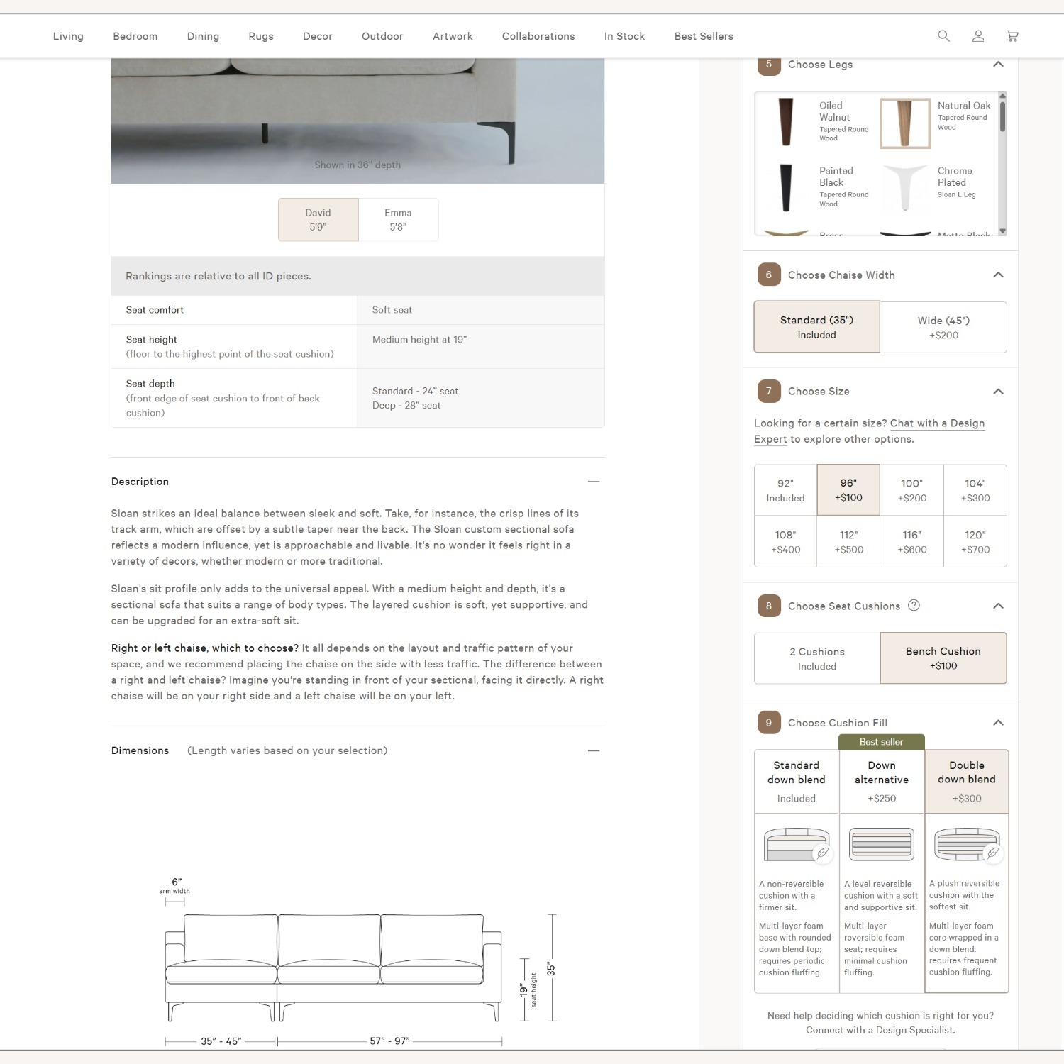 Interior Define Sloan Sectional Chaise - image-7