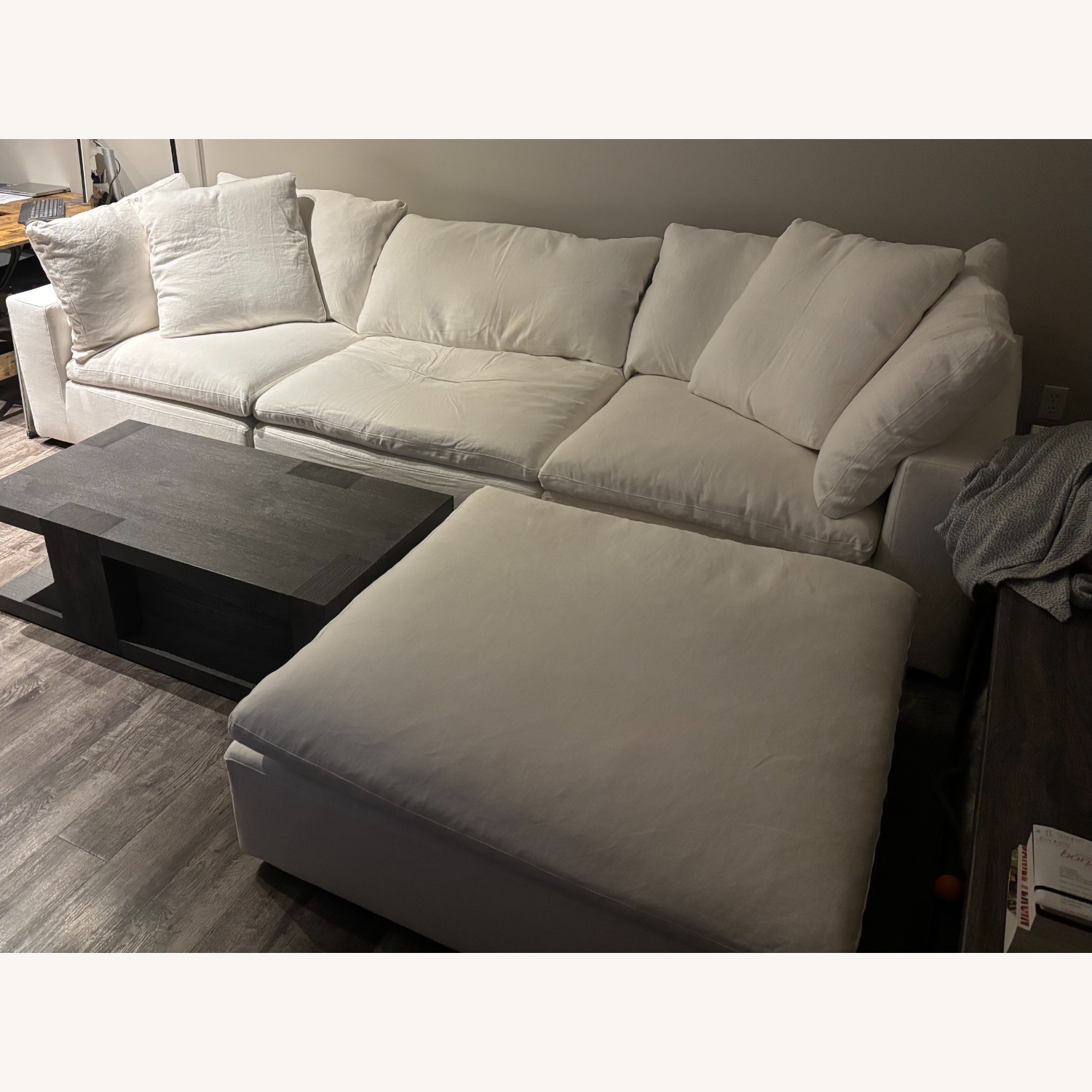 Restoration Hardware White 3+ Piece Sectional - image-2