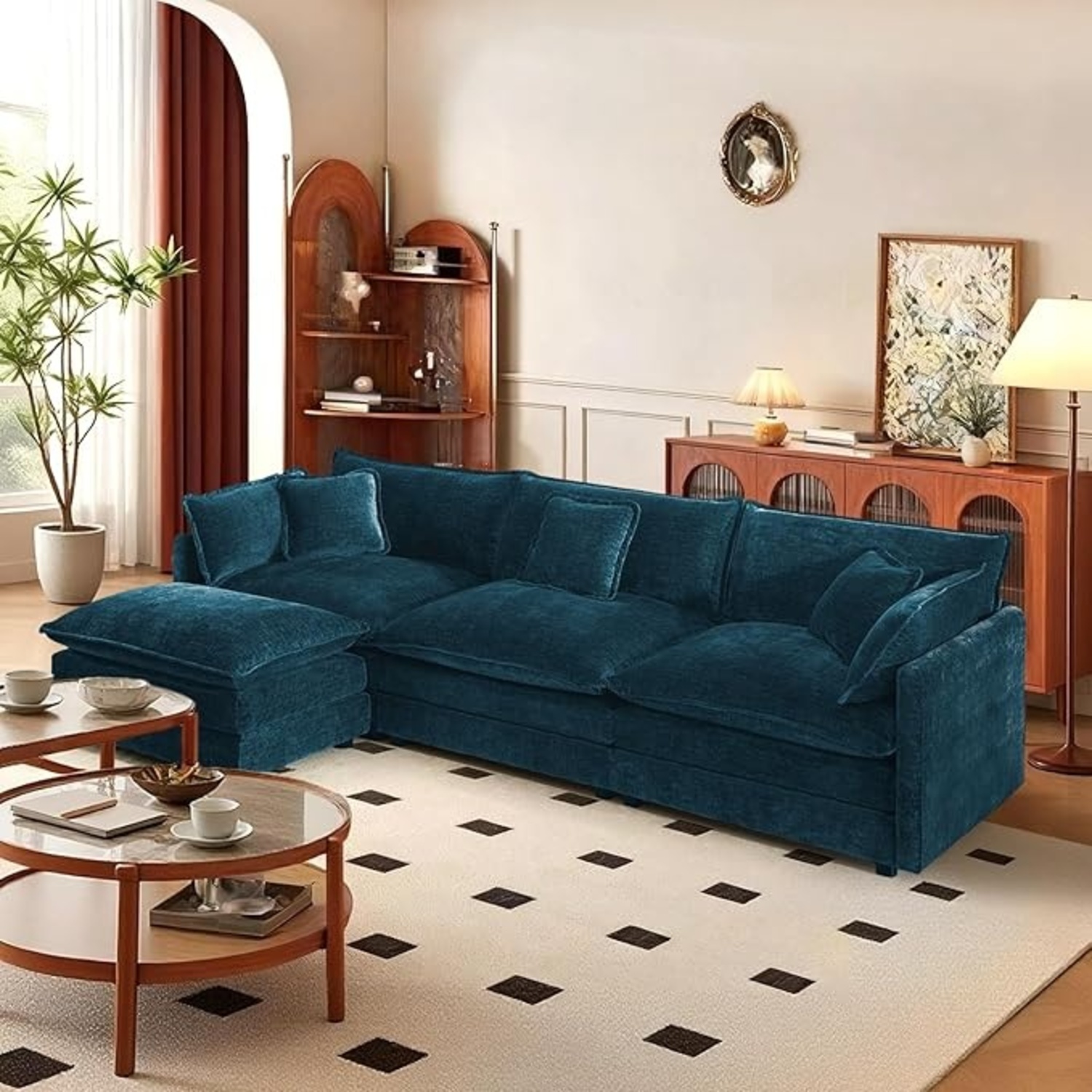 SoarFlash Chenille Sectional Sofa - image-4