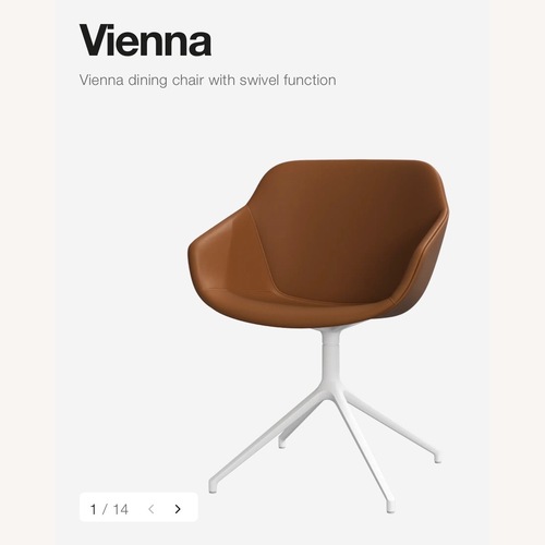 Used BoConcept Vienna Caramel Leather Office Chair for sale on AptDeco