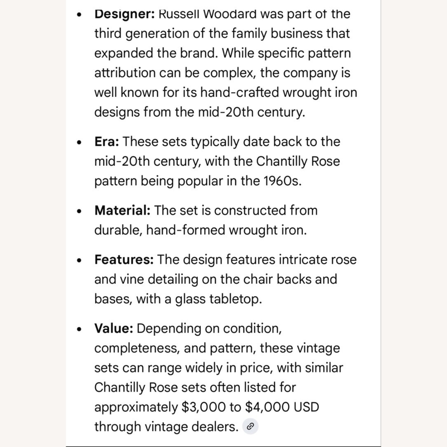 Vintage/Antique White Dining Sets - image-7