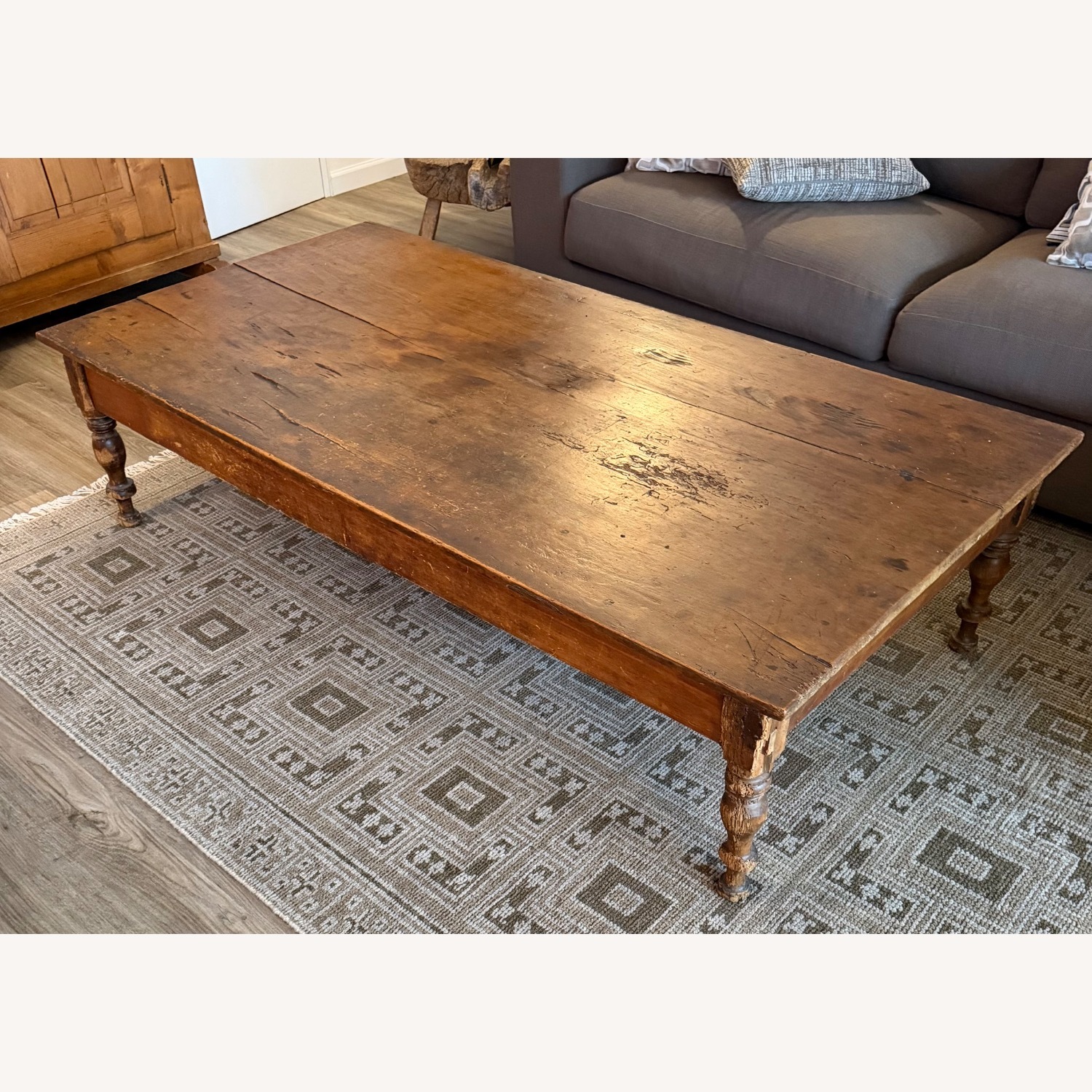 Large Wood Coffee Table - image-1