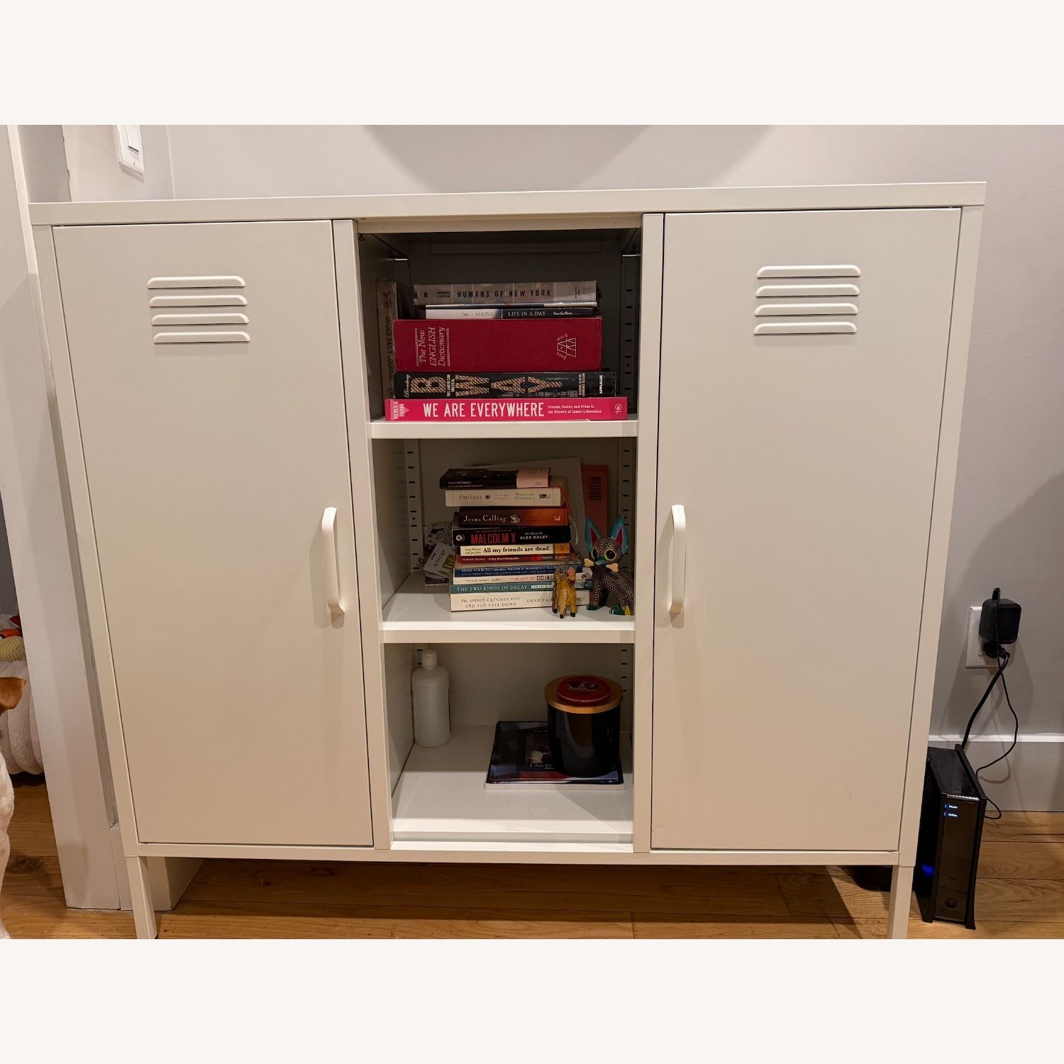 Gioia White Metal Storage Cabinet - image-2