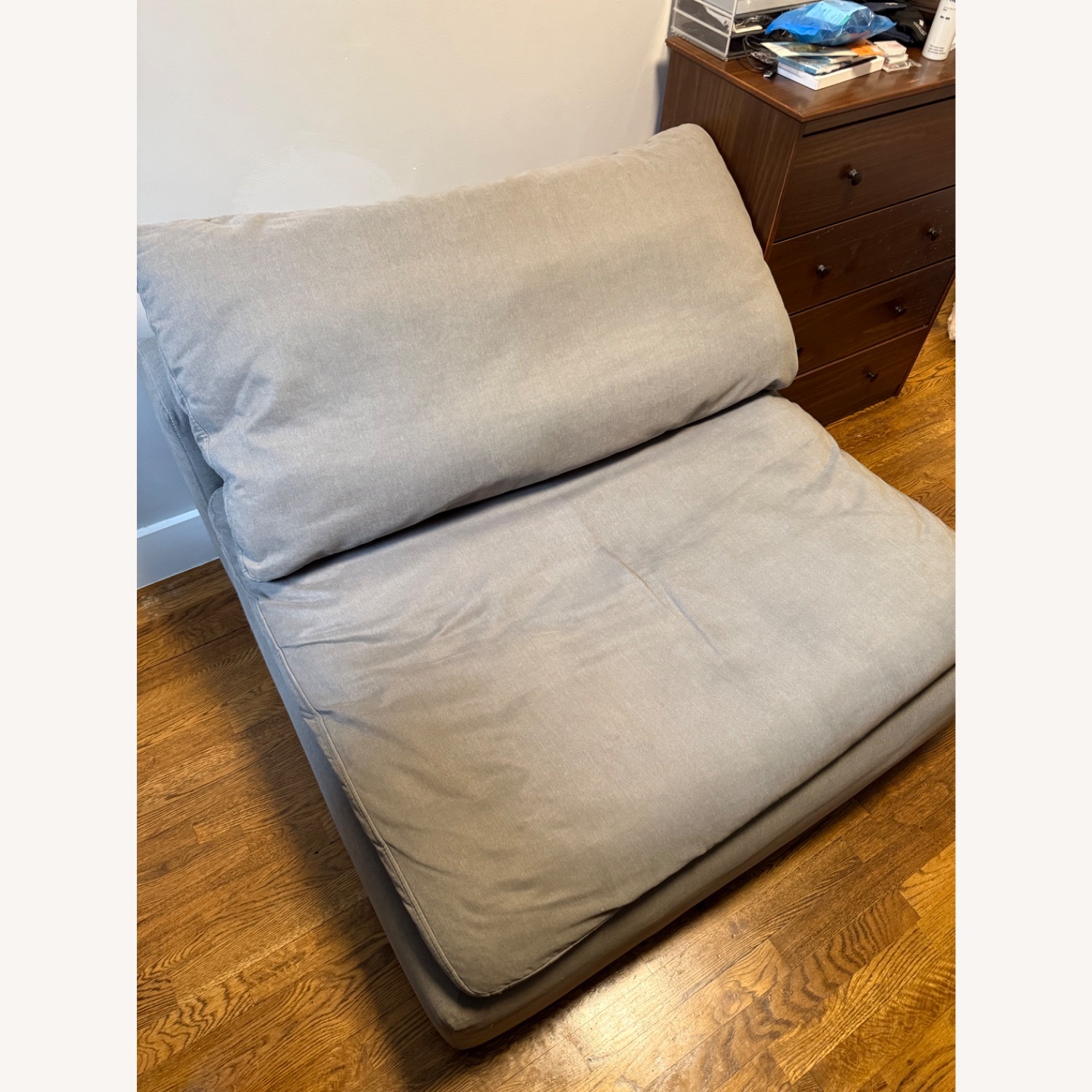 Bob's Discount Furniture Dream Gray Armless Chair - image-3