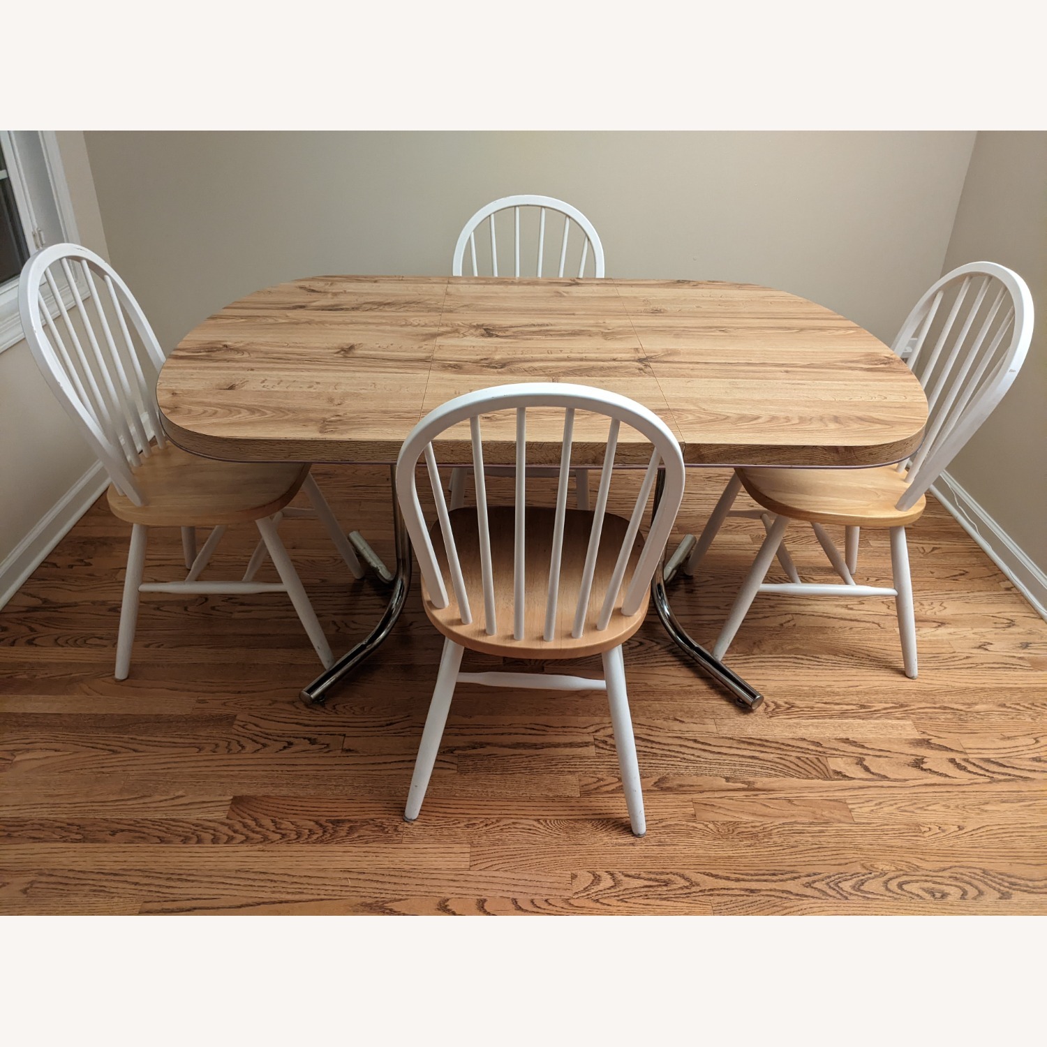 Wood and Metal Dining Set - image-7
