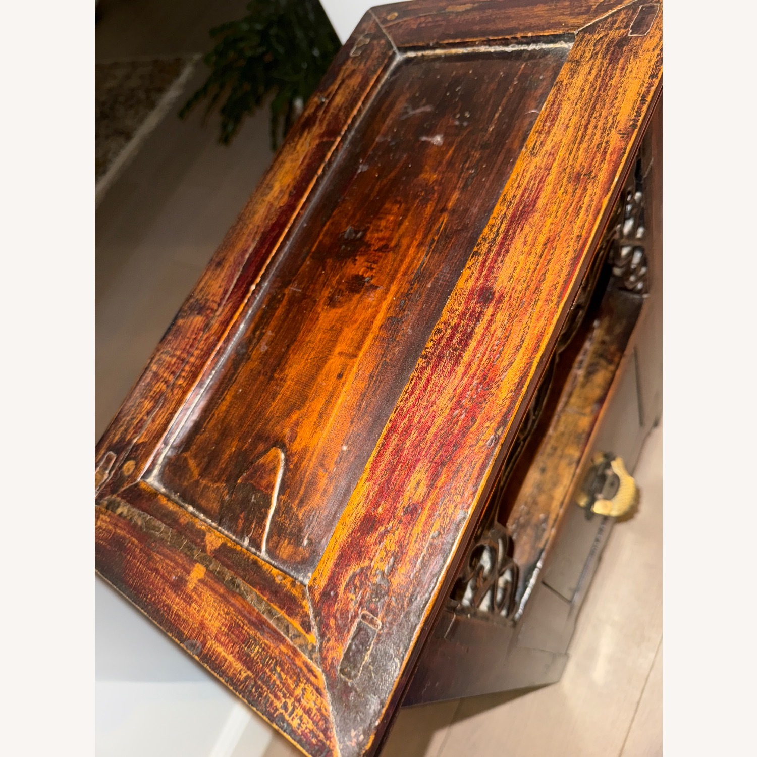 Vintage/Antique Finds Dark Brown Wood Chest - image-2