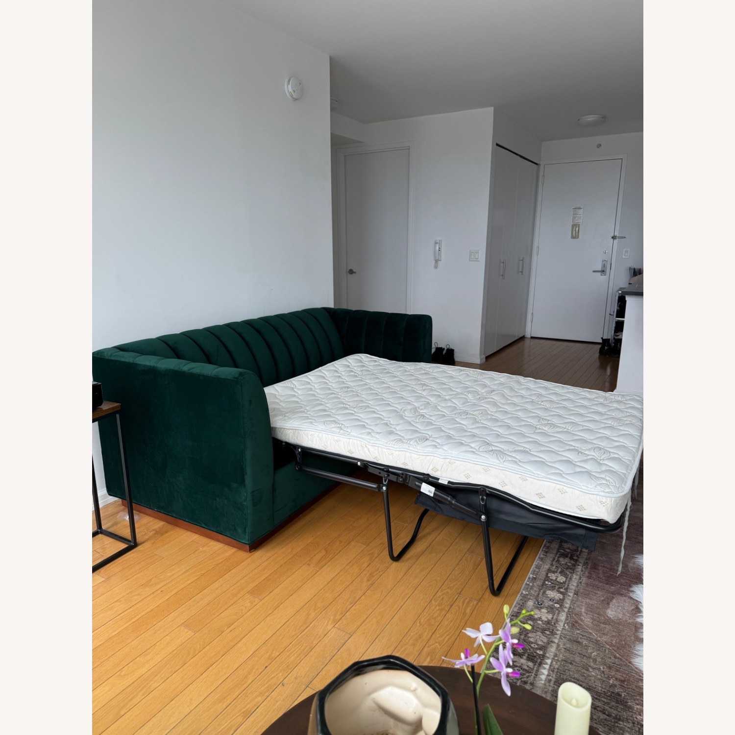 Apt2b Nora Green Velvet Sleeper Sofa - image-4