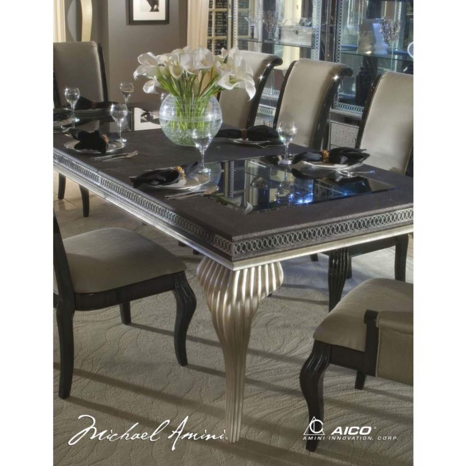 Michael Amini Dining Set - image-8