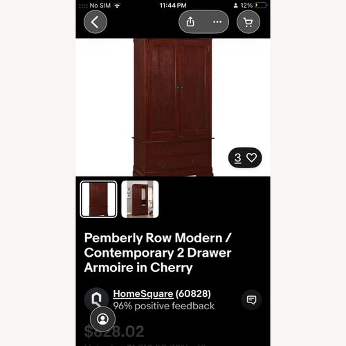 Used Double Door Armoire  for sale on AptDeco