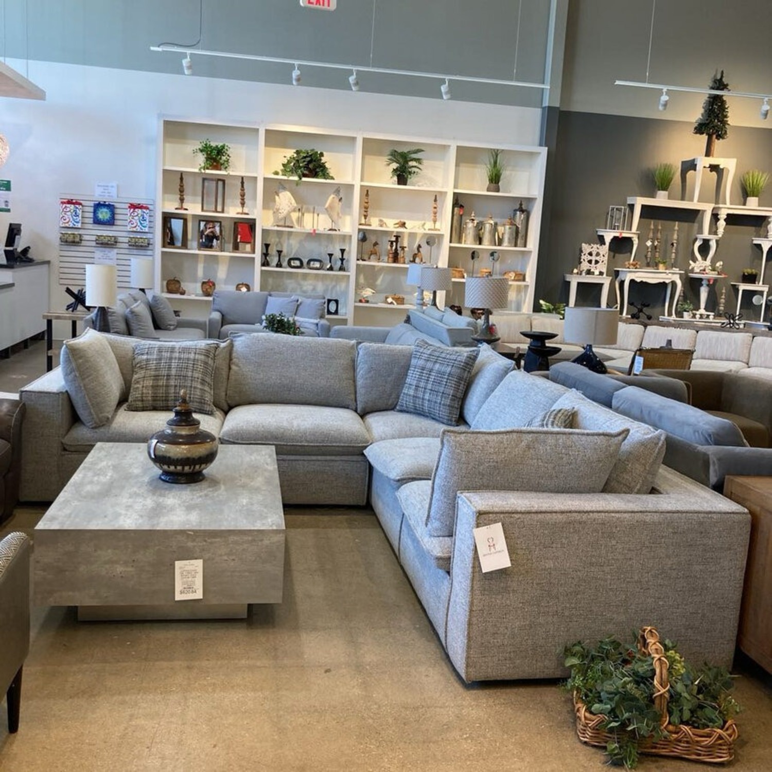 Modern Right Angle Sleeper w/ Ottoman Sectional  - image-2