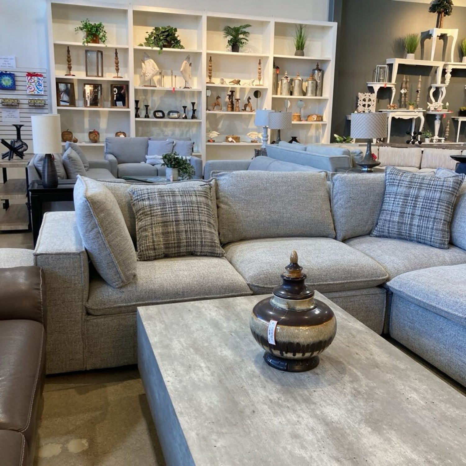 Modern Right Angle Sleeper w/ Ottoman Sectional  - image-4