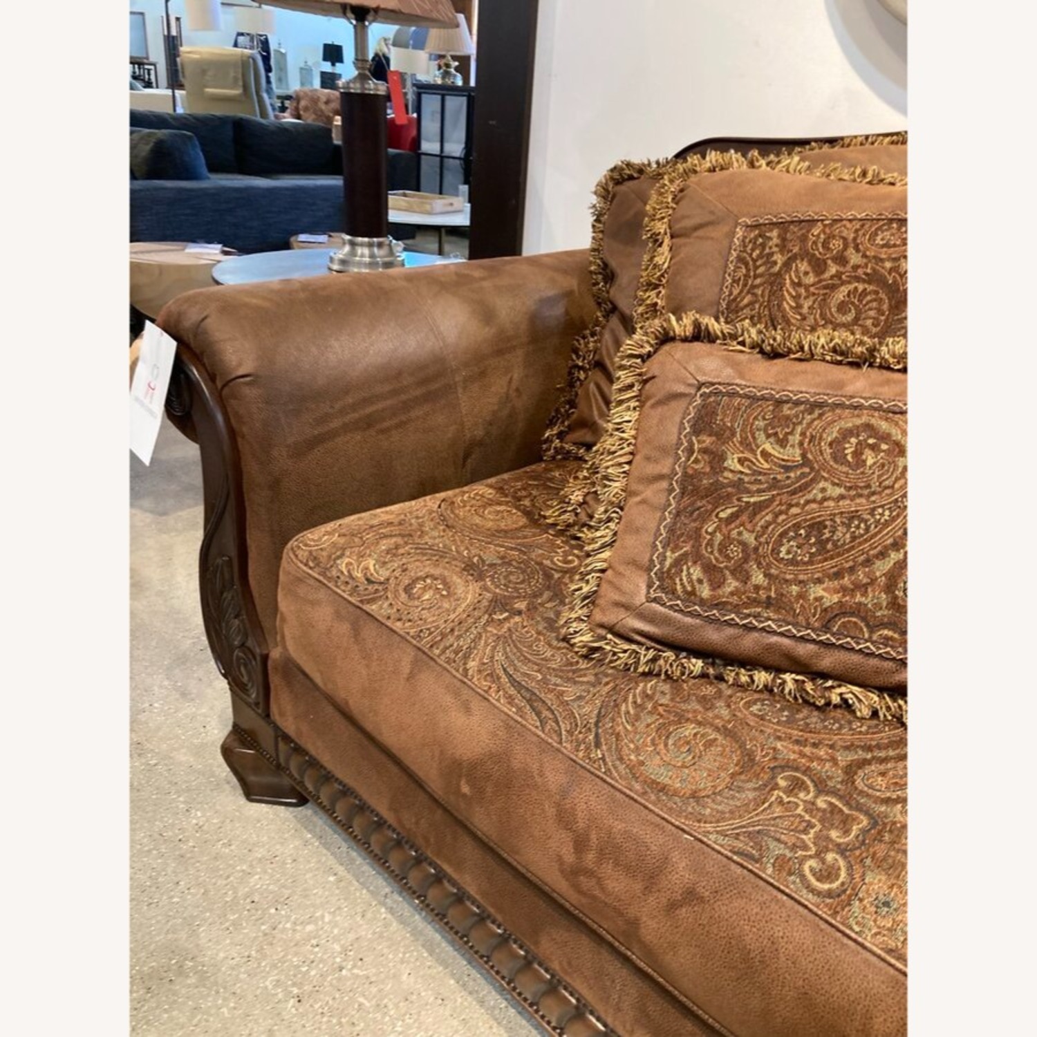 Bradington Three-Seat Roll Arm Sofa - image-3