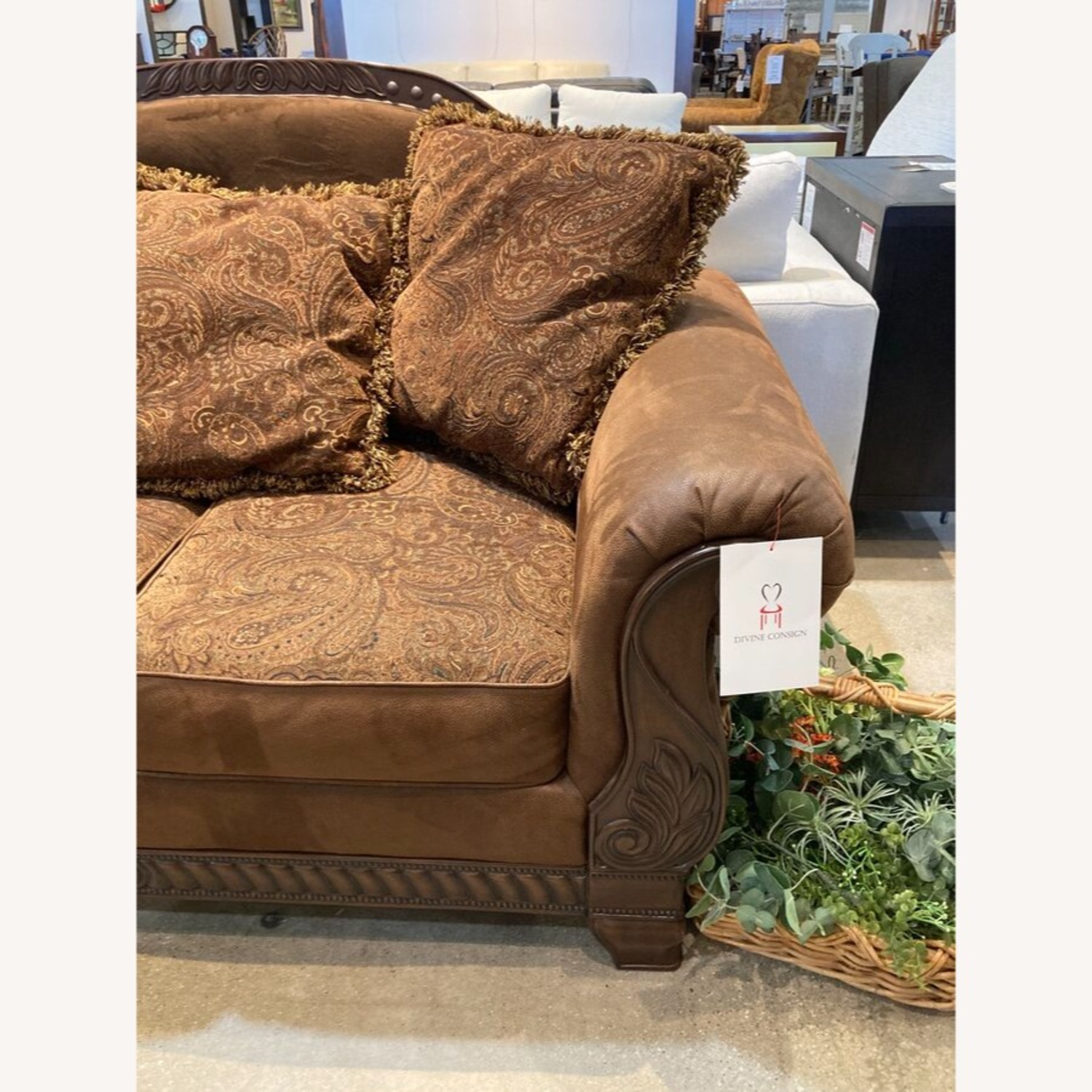 Bradington Two-Seat Roll Arm Loveseat - image-3