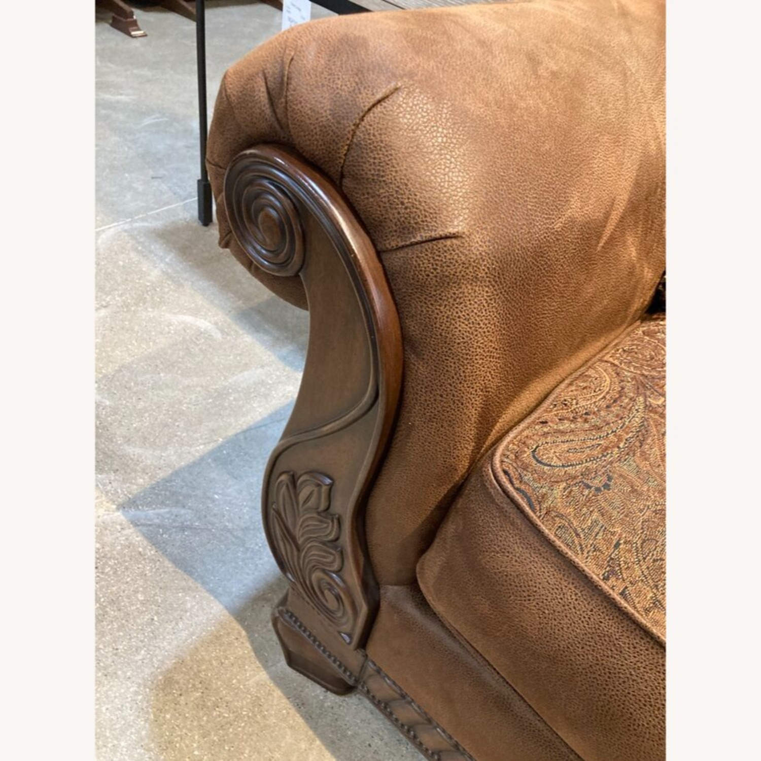 Bradington Two-Seat Roll Arm Loveseat - image-6