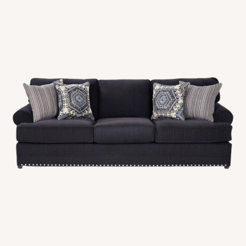 Used Bob's Discount Furniture Dakota Blue 3 Seater Sofa  for sale on AptDeco