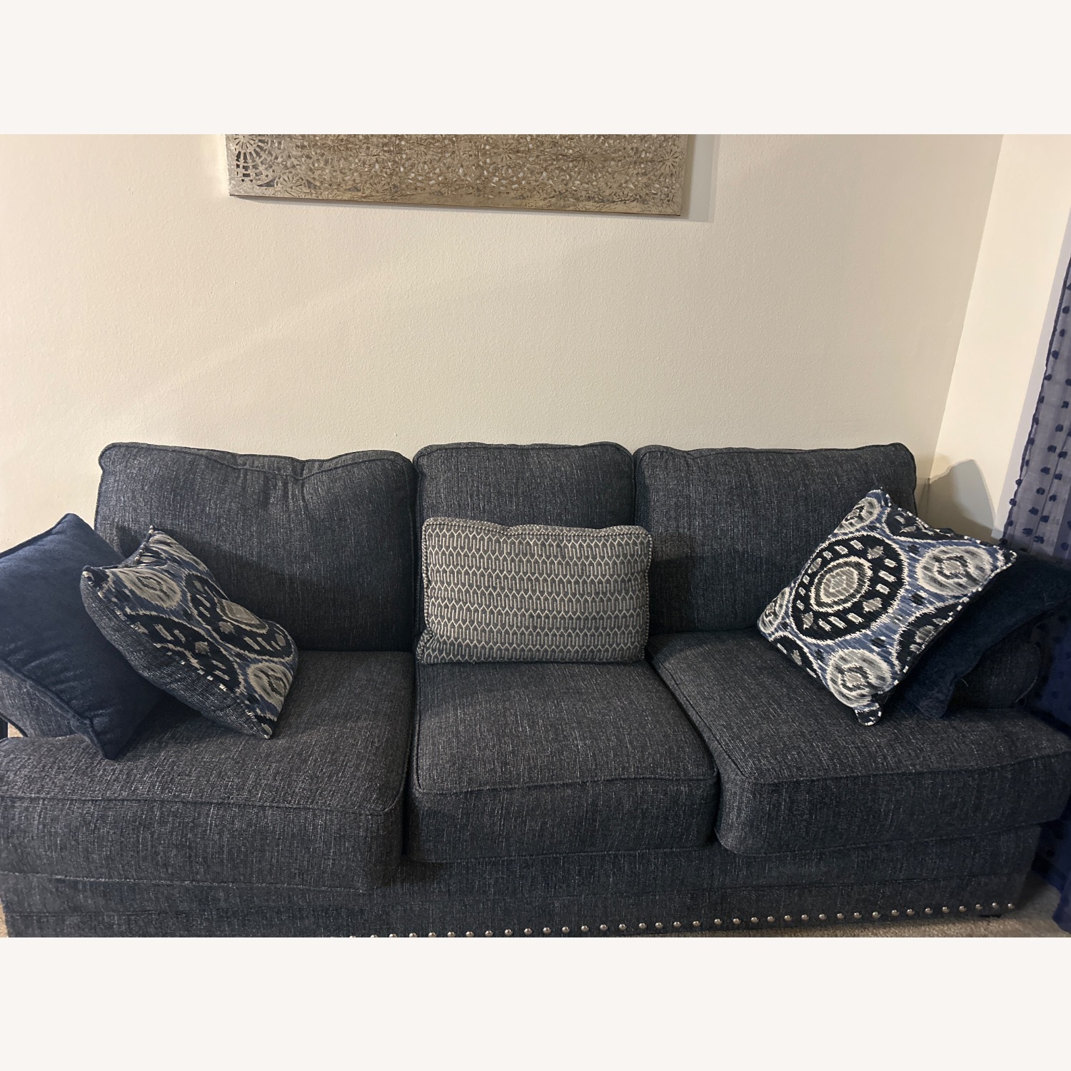 Bob's Discount Furniture Dakota Blue 3 Seater Sofa  - image-2