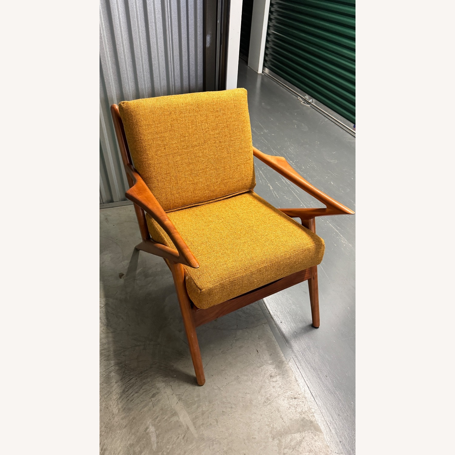 Joybird Soto Gold Wood Accent Chair - image-1