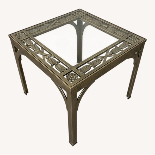 Used Vintage/Antique Silver Metal Coffee Table for sale on AptDeco