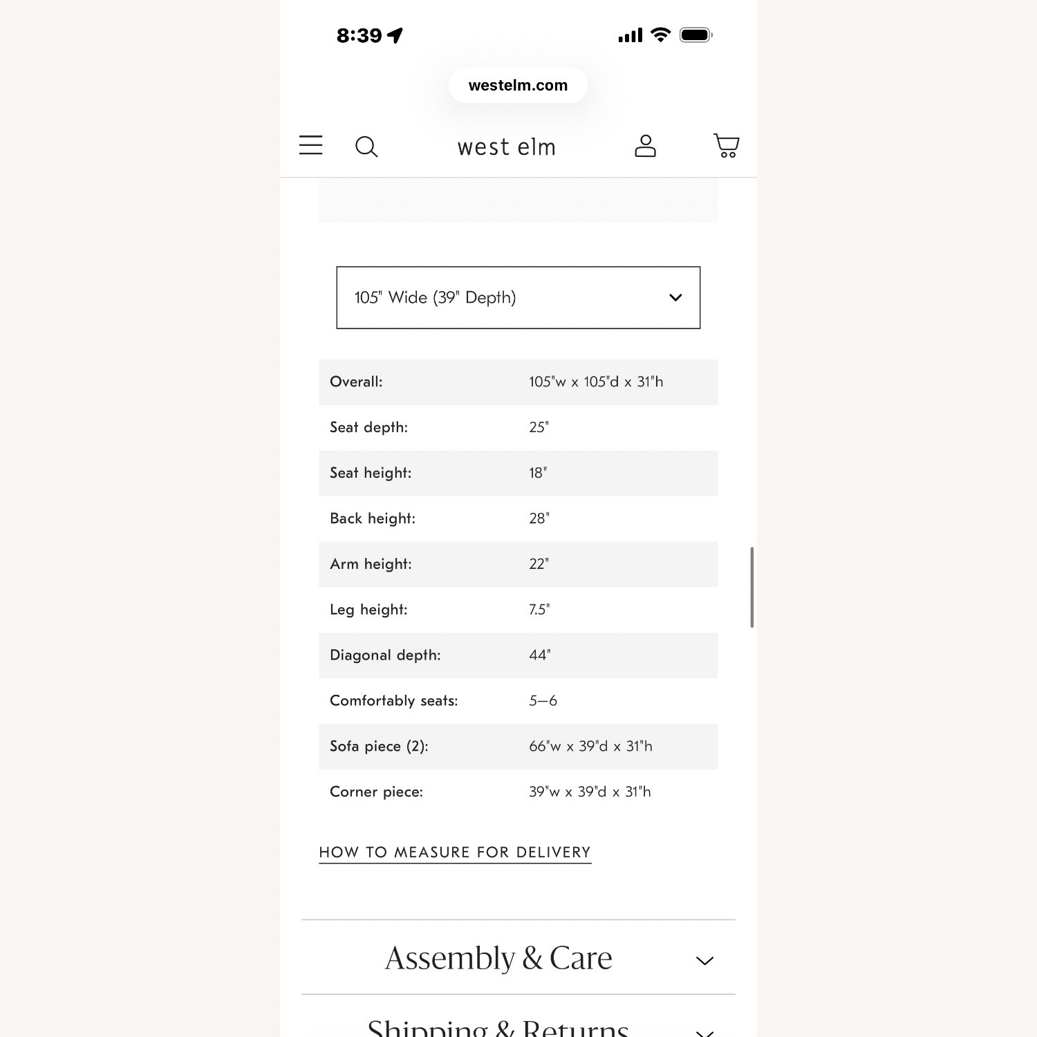 West Elm Andes Light Gray 3+ Piece Sectional - image-4