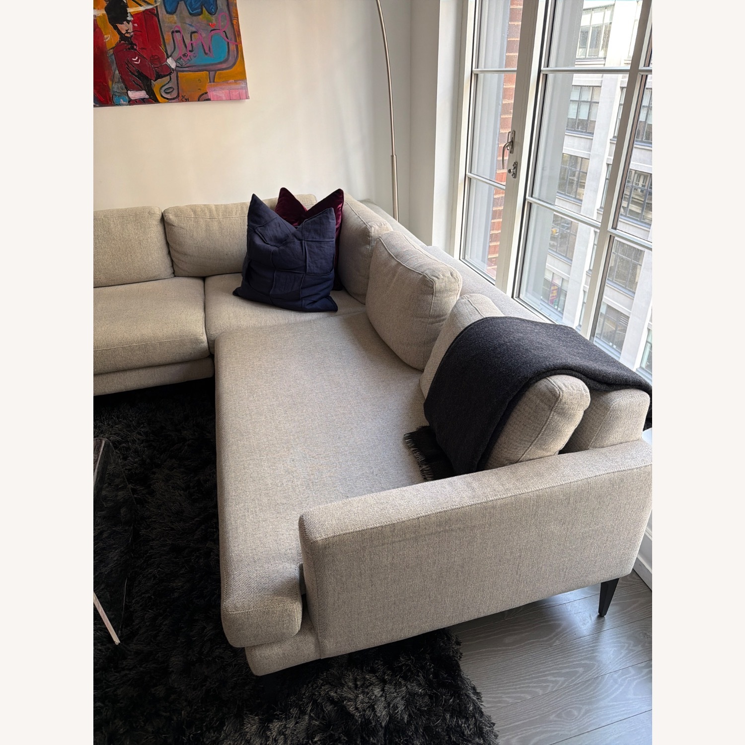 West Elm Andes Light Gray 3+ Piece Sectional - image-3